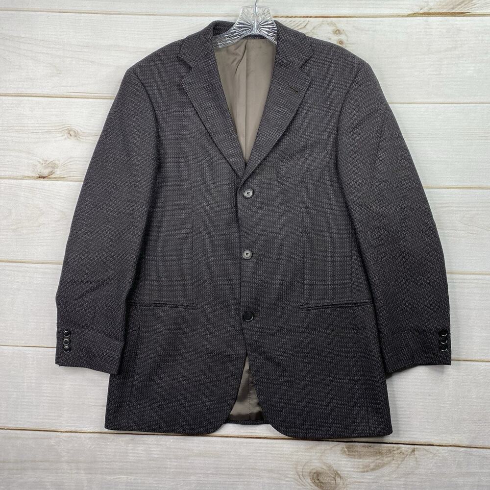 Bernini Beverly Hills Hugo Boss Sport Coat Blazer 38R Brown Textured Wool